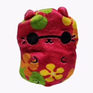 Cats vs Pickles Groovy Cat 4 inch Plush Pink Kitty 70s Hippie Stuffed Animal Toy